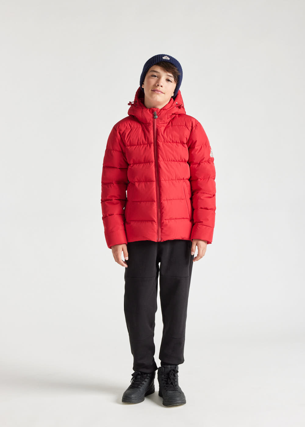 Kids' Pyrenex Spoutnic hooded down jacket ribbon-red-1