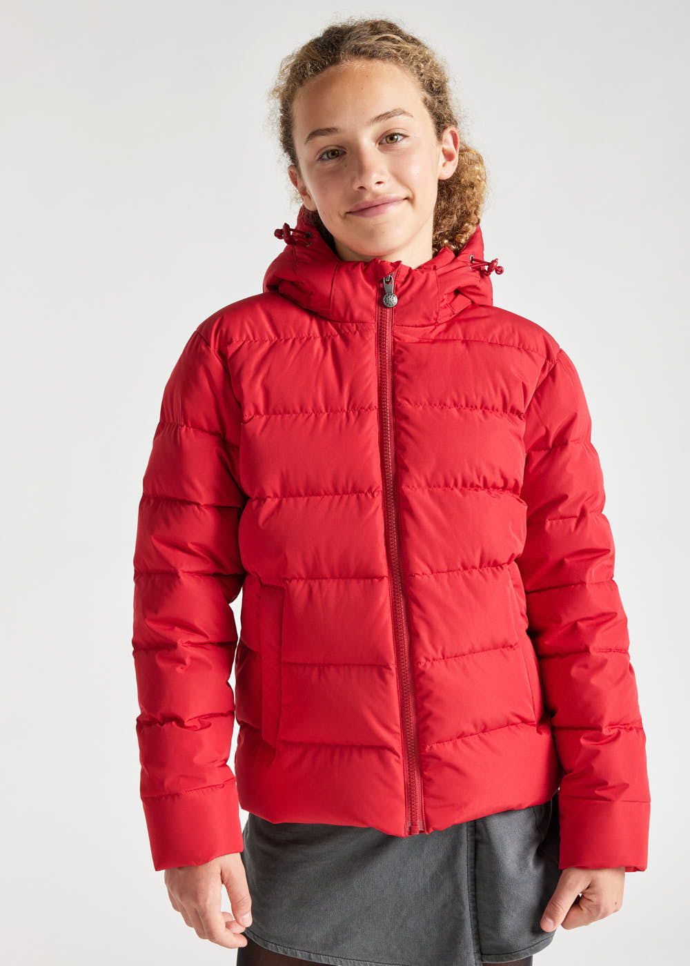 Kids' Pyrenex Spoutnic hooded down jacket ribbon-red-7