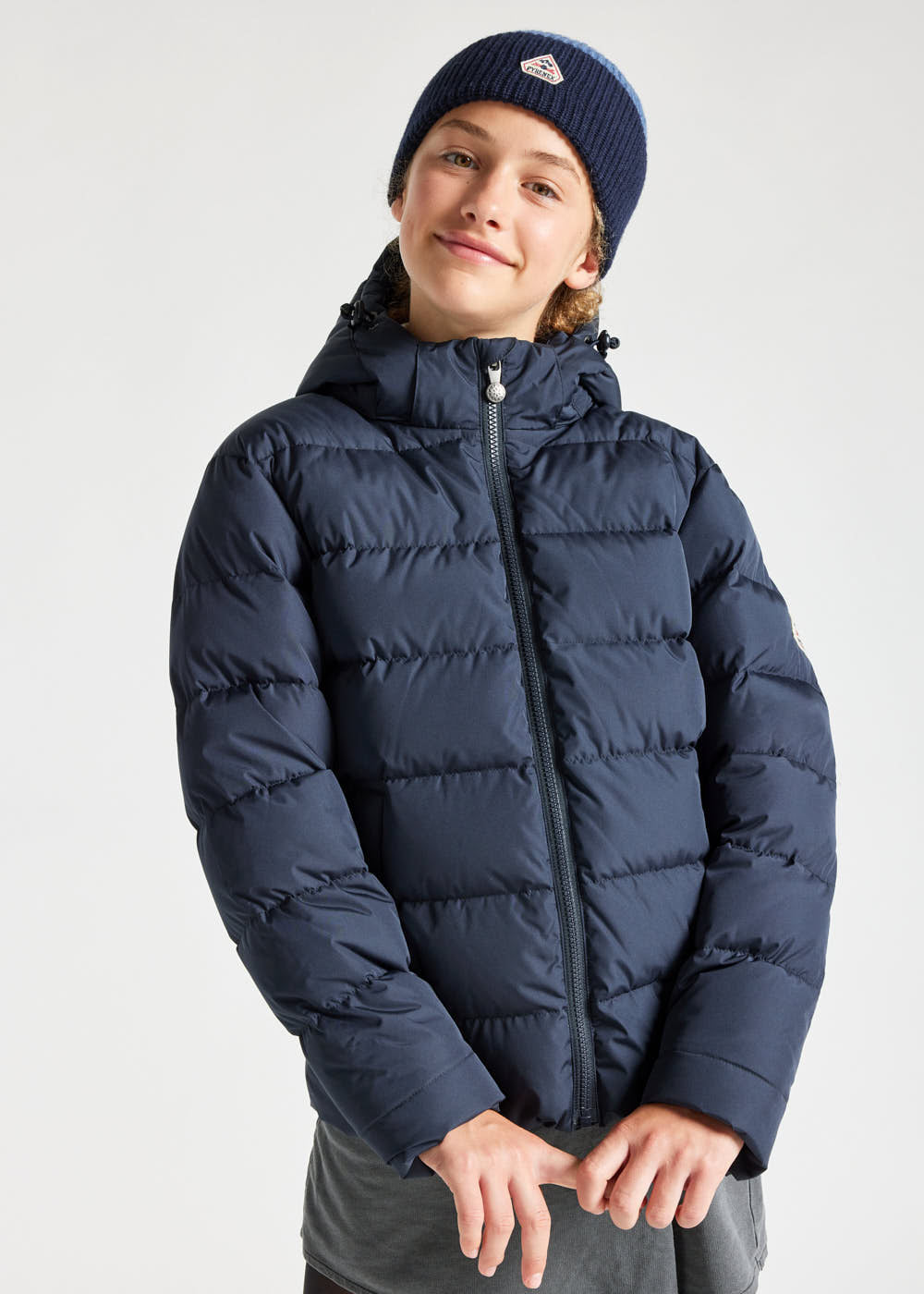 Kids' Pyrenex Spoutnic hooded down jacket amiral-2