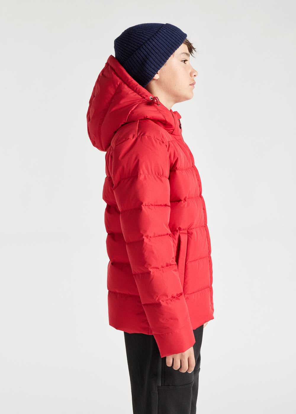 Kids' Pyrenex Spoutnic hooded down jacket ribbon-red-3