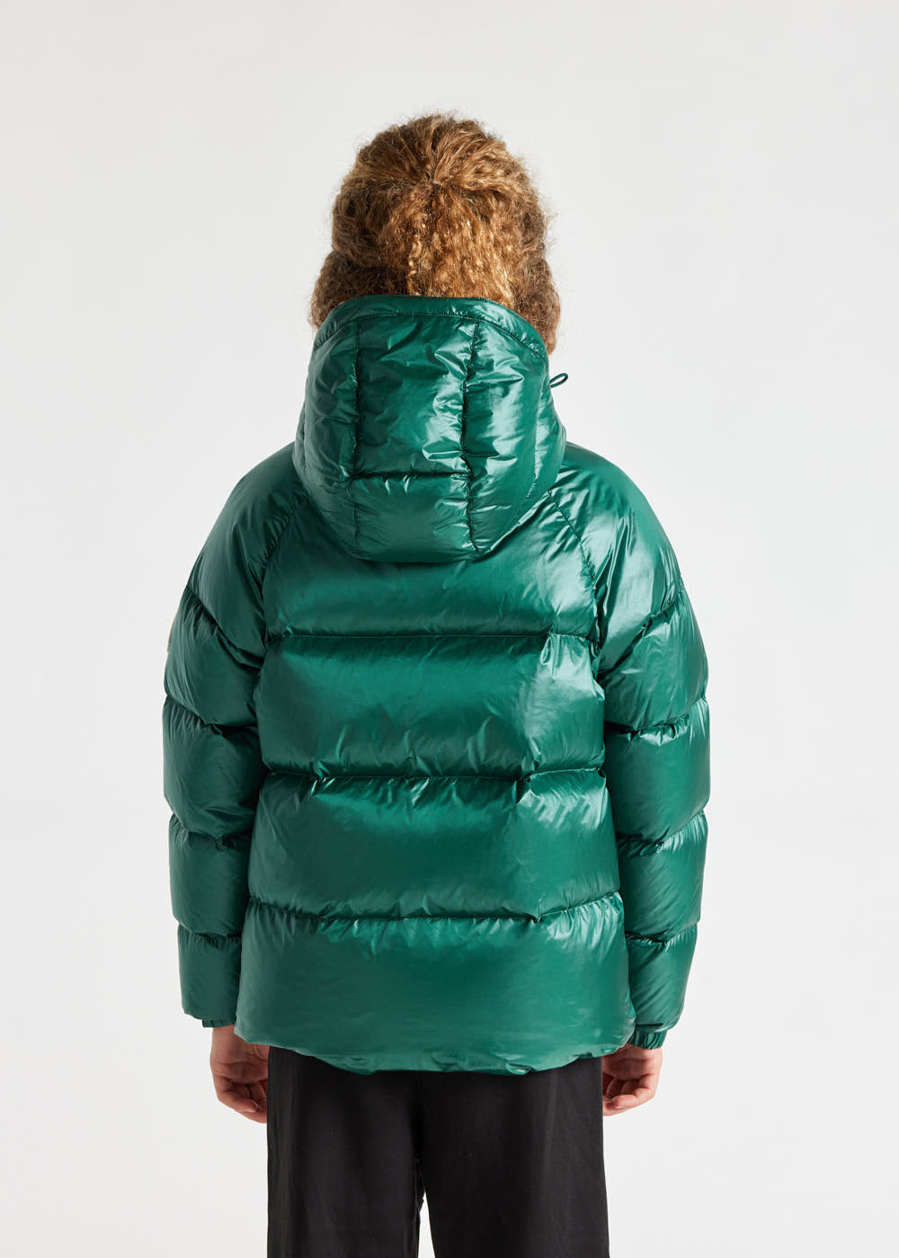 Kids' Pyrenex Sten hooded down jacket forest-biome-6