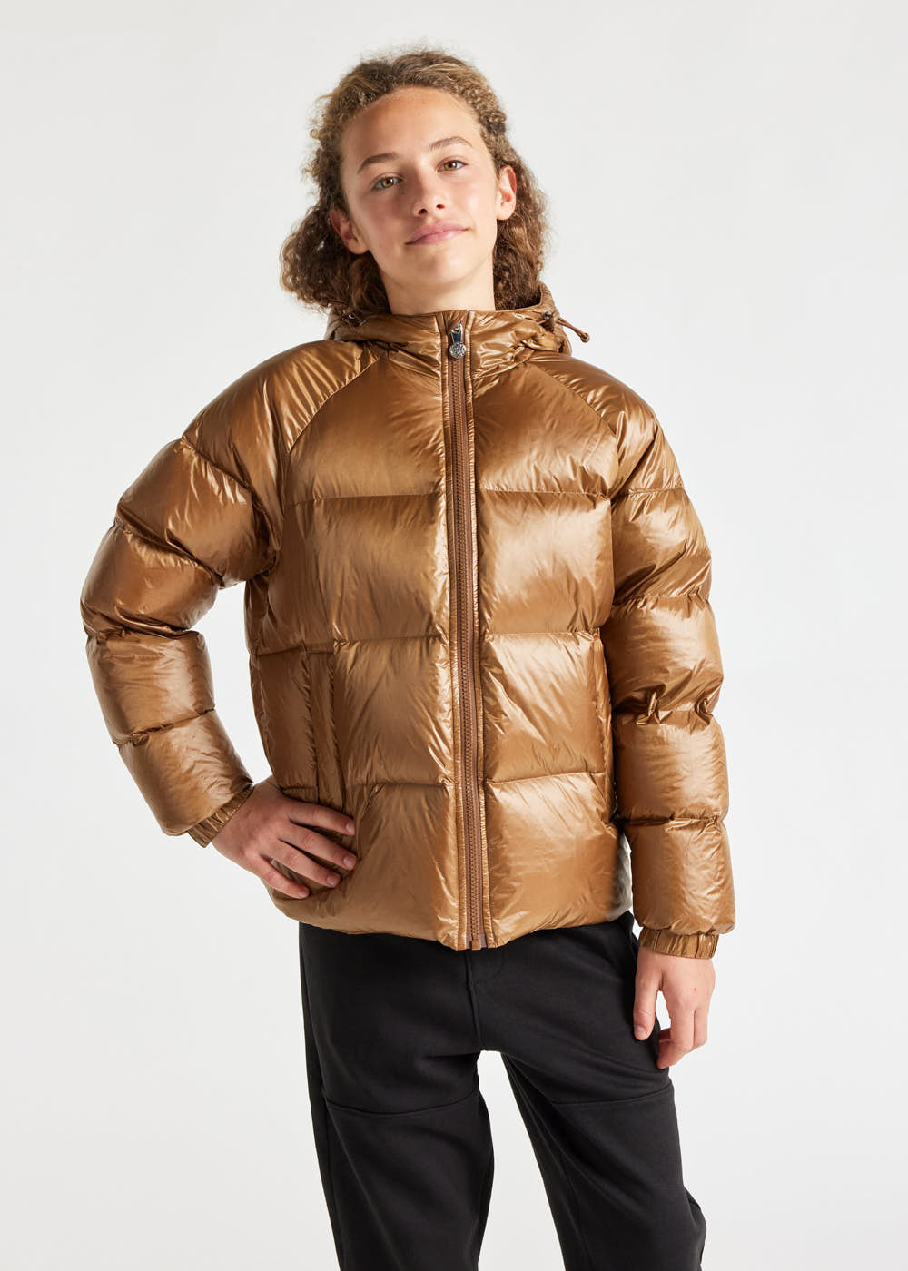 Kids' Pyrenex Sten hooded down jacket terra-4