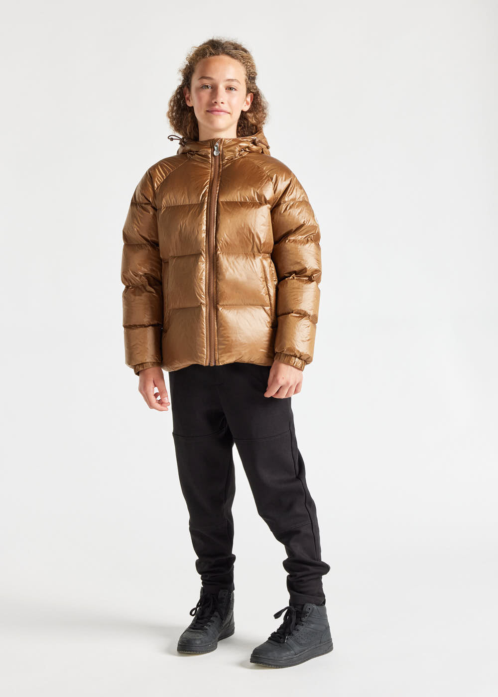 Kids' Pyrenex Sten hooded down jacket terra-3