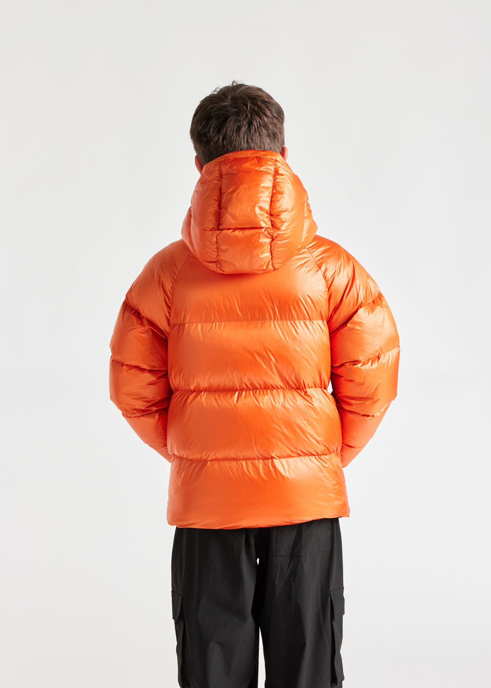 Kids' Pyrenex Sten hooded down jacket clementine-7