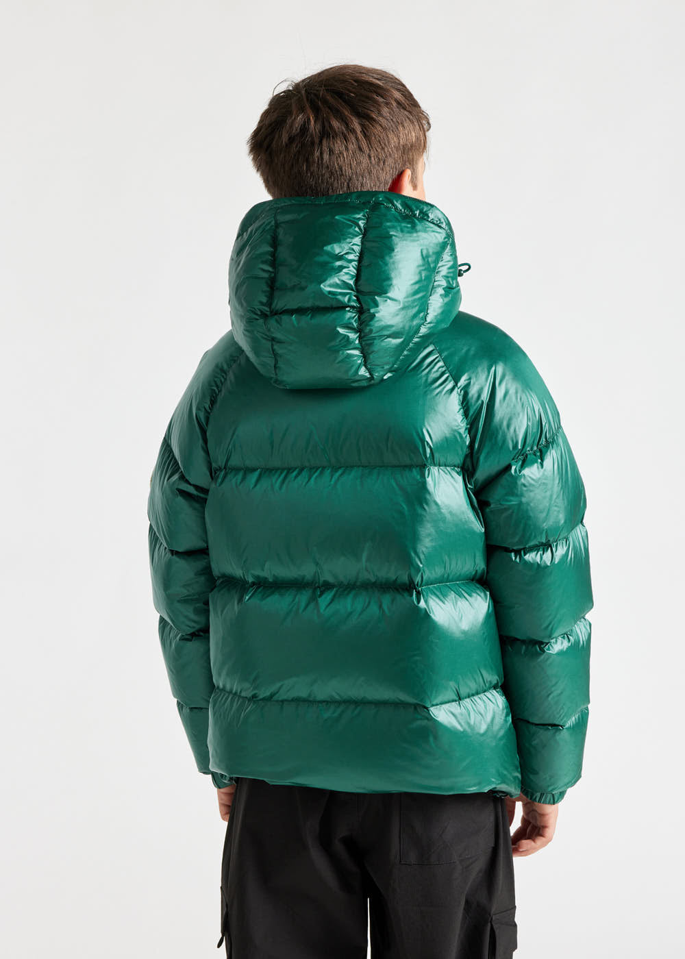 Kids' Pyrenex Sten hooded down jacket forest-biome-8