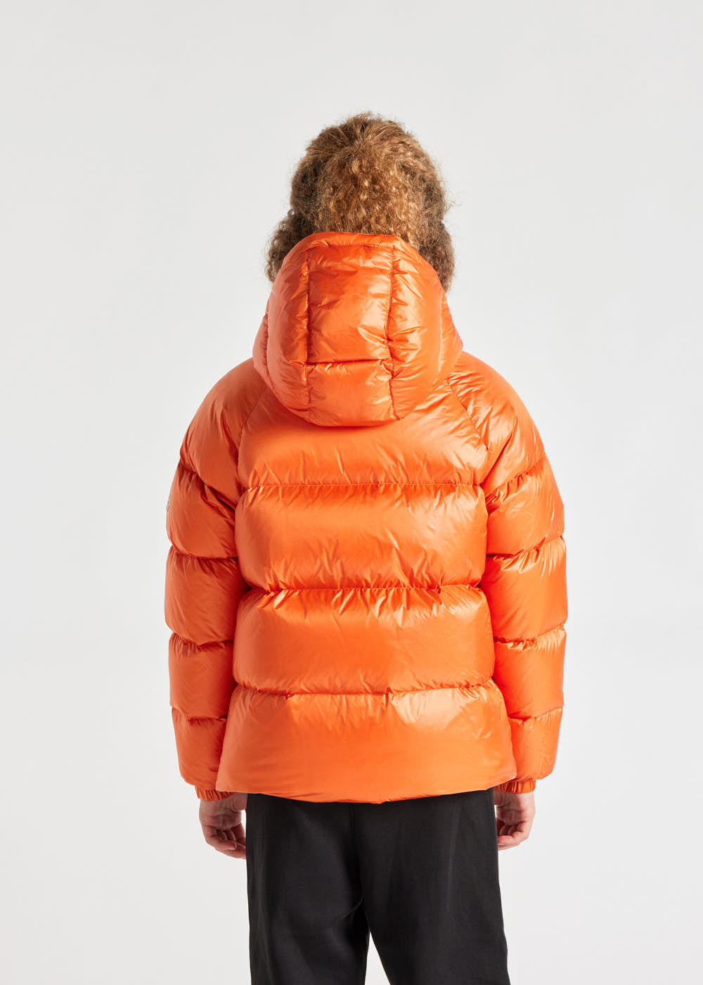 Kids' Pyrenex Sten hooded down jacket clementine-9