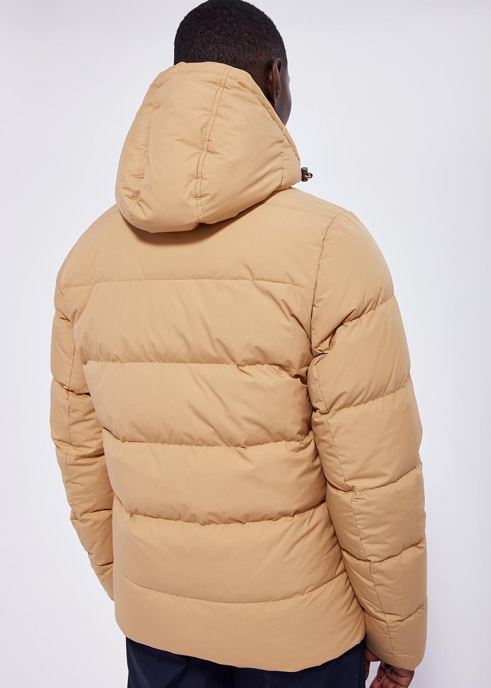 Pyrenex Spoutnic down jacket with removable hood iced-coffee