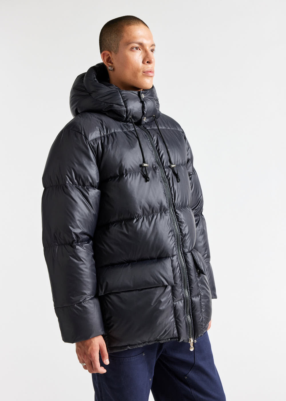 Doudoune à capuche pour homme Pyrenex Evolve Black-1