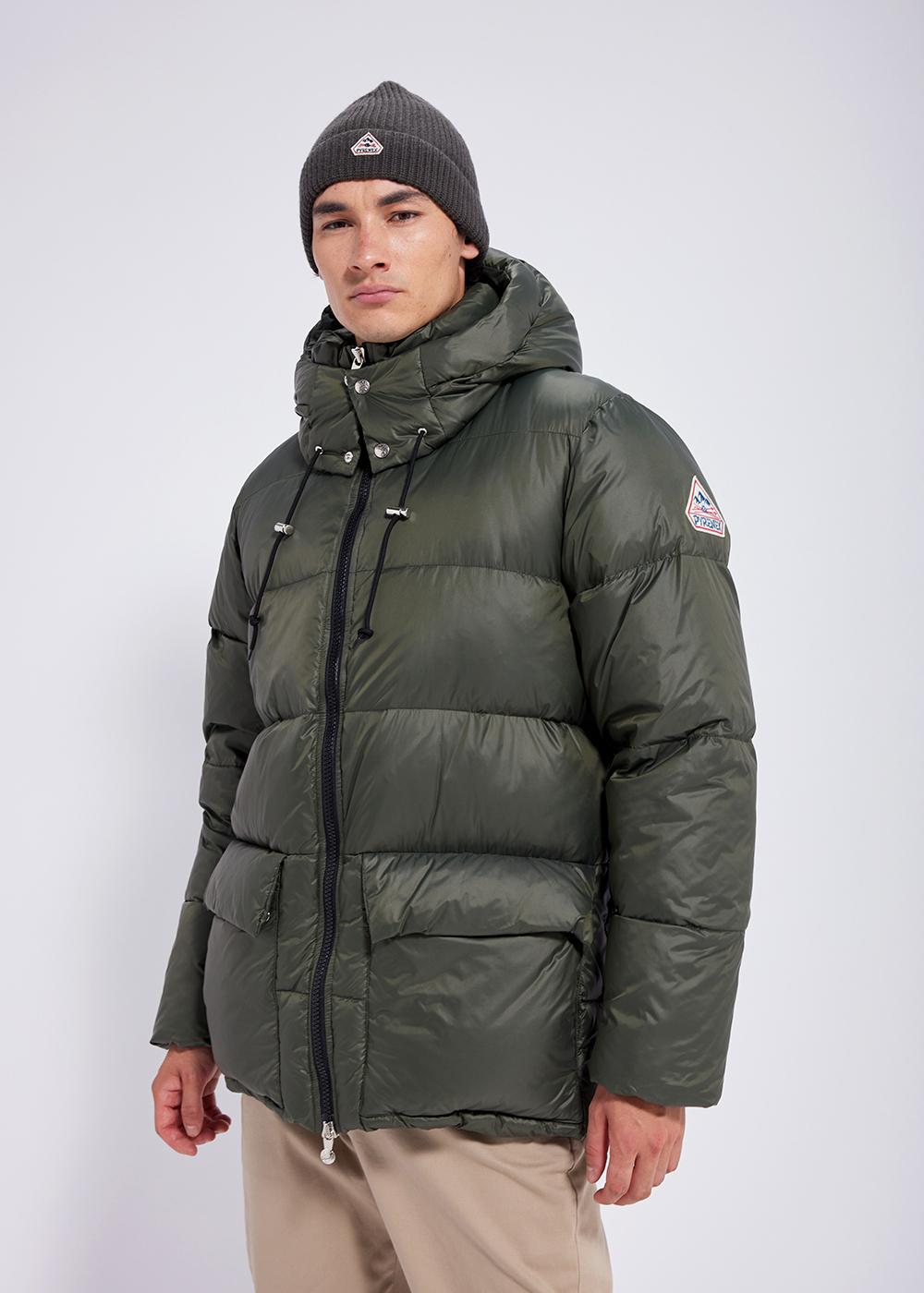 Doudoune à capuche pour homme Pyrenex Evolve Deep khaki-1