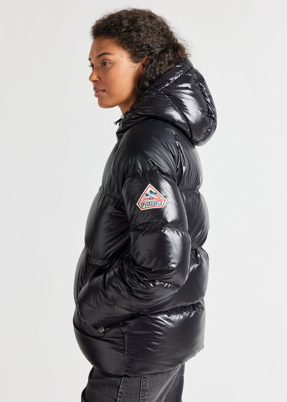 Pyrenex Sten hooded unisex down jacket black-6