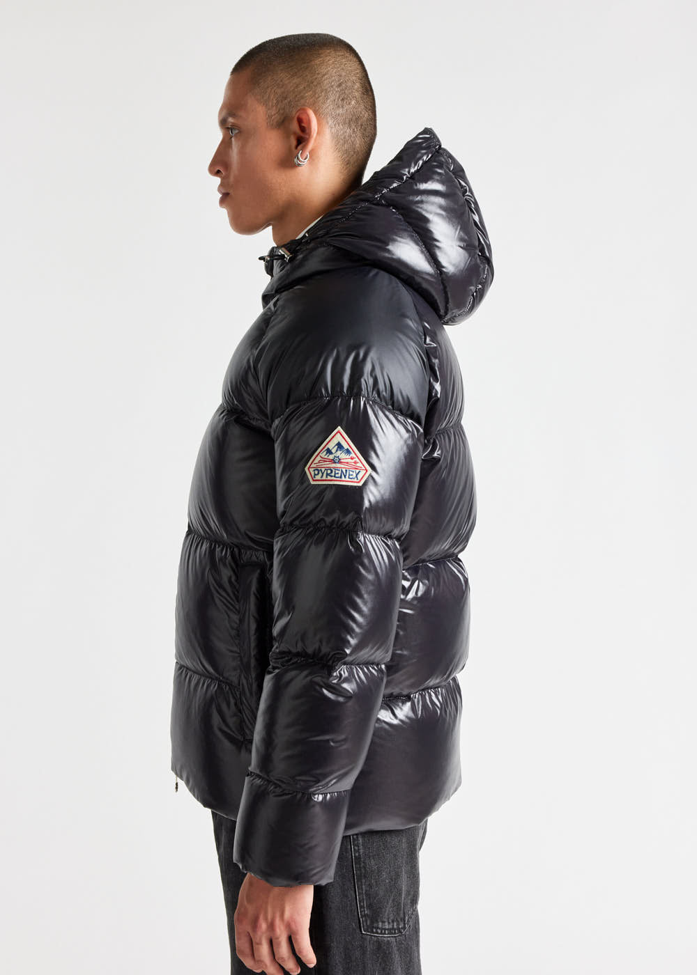 Pyrenex Sten hooded unisex down jacket black-4