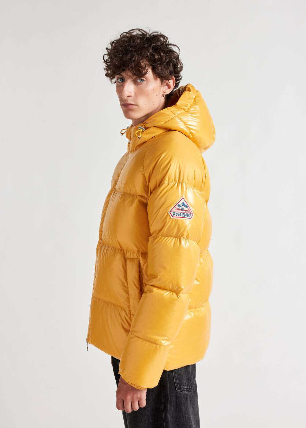 Pyrenex Sten hooded unisex down jacket yolk-7