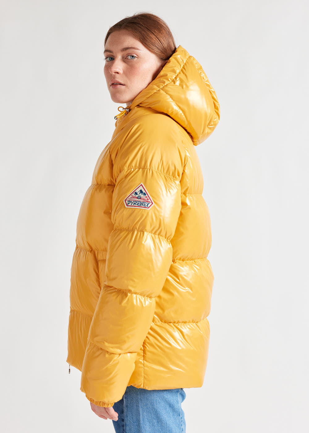 Pyrenex Sten hooded unisex down jacket yolk-4