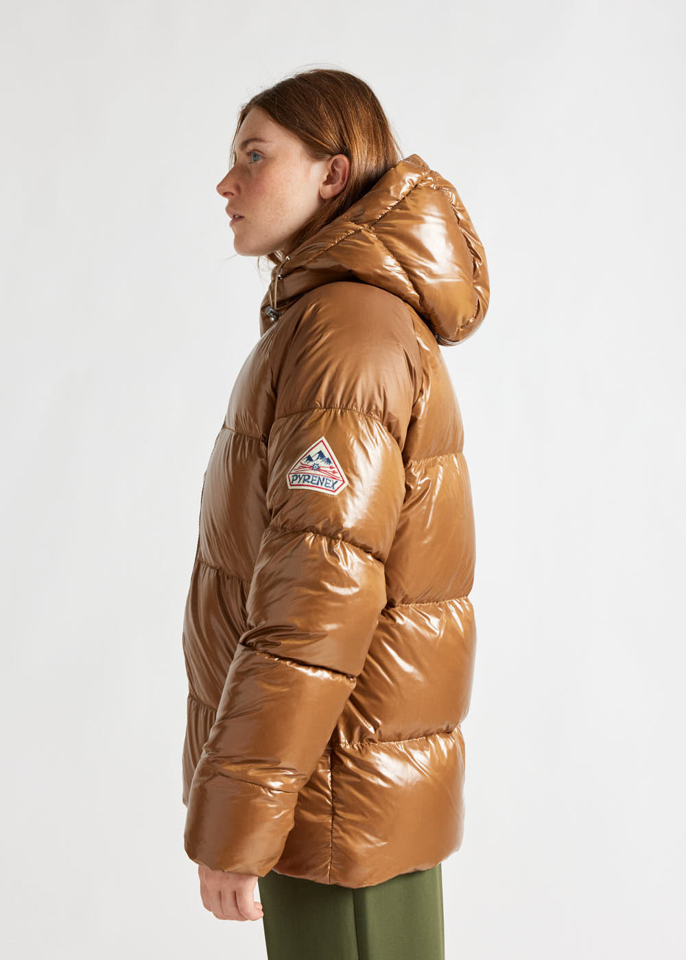 Pyrenex Sten hooded unisex down jacket terra-2