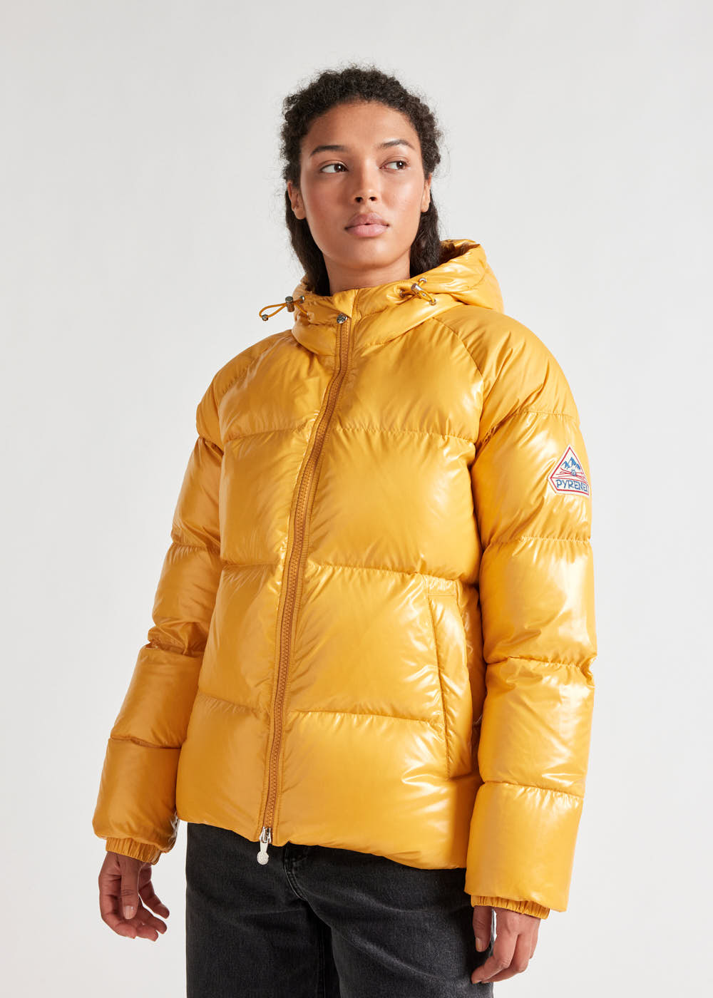 Pyrenex Sten hooded unisex down jacket yolk-10