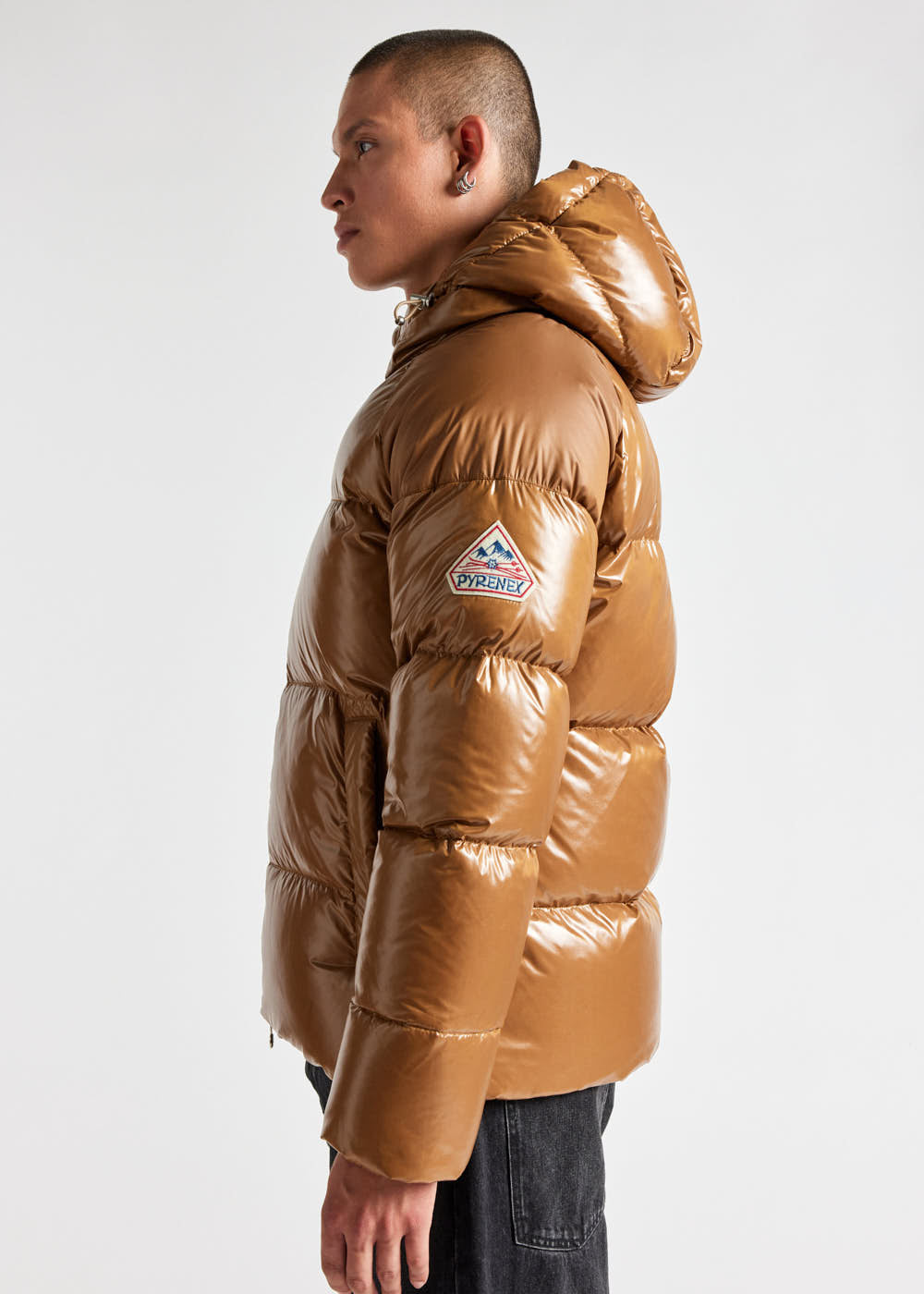 Pyrenex Sten hooded unisex down jacket terra-11