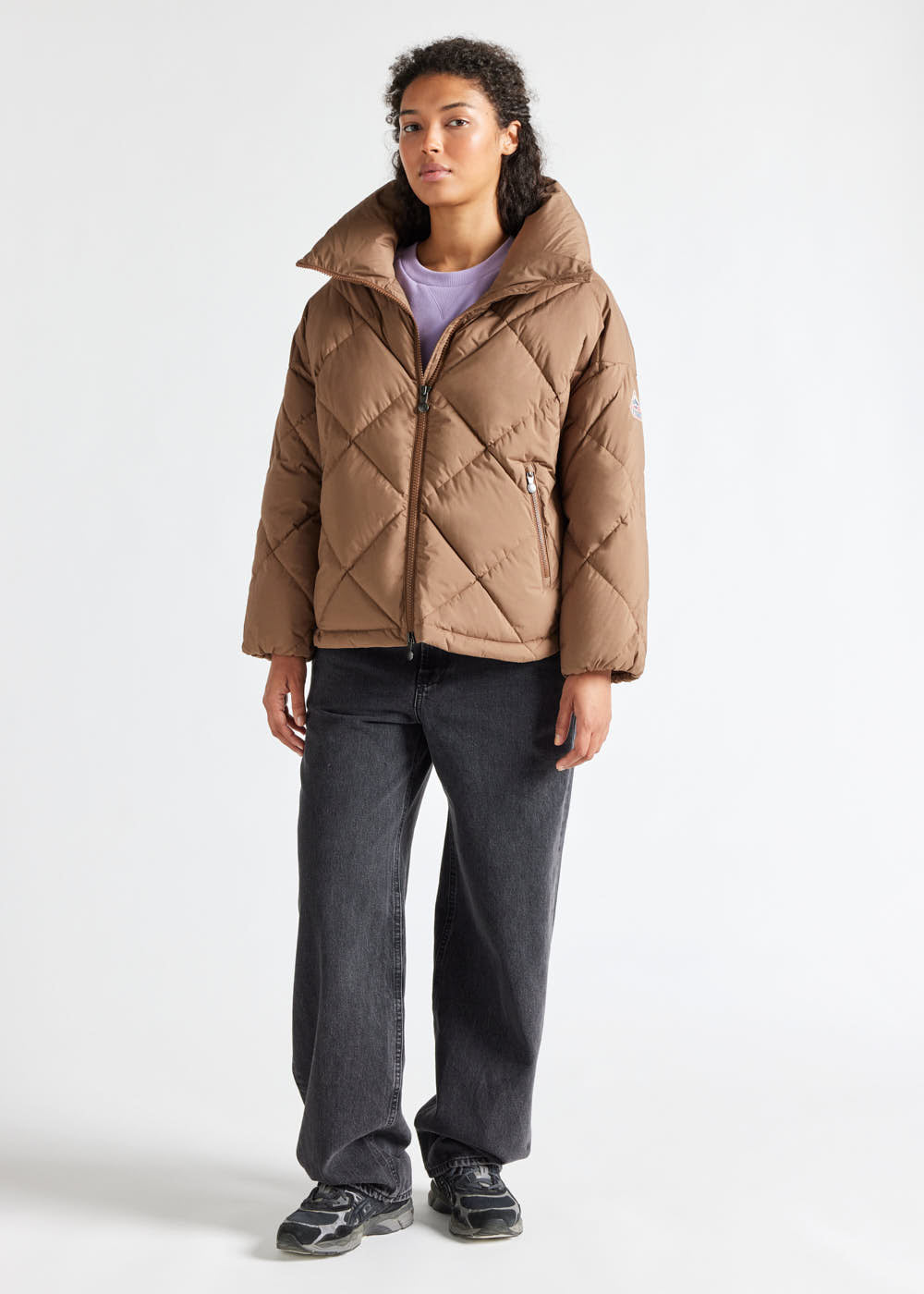 Women's Pyrenex Adele oversize down jacket terra-1