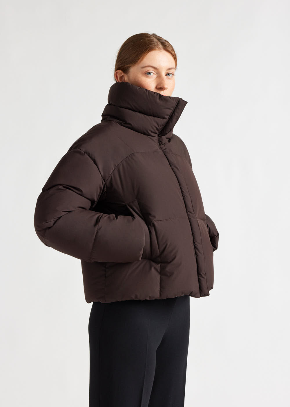 Women's Pyrenex Harmonie Crop short down jacket java-2