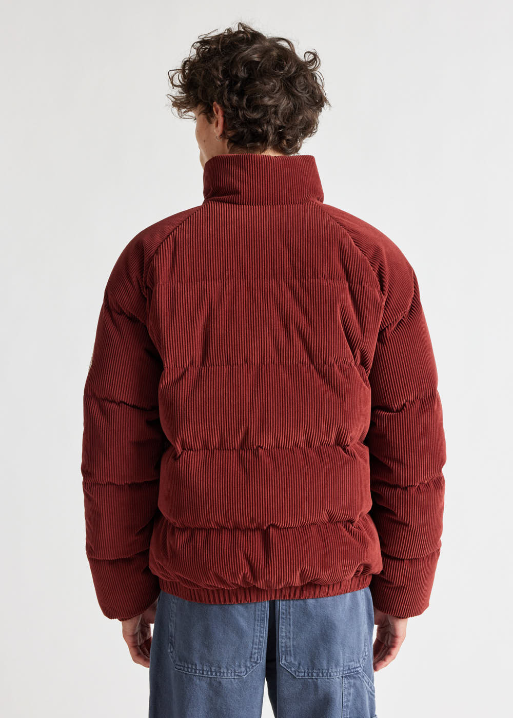 Pyrenex Vintage Mythic unisex down jacket in ribbed velvet syrah-9