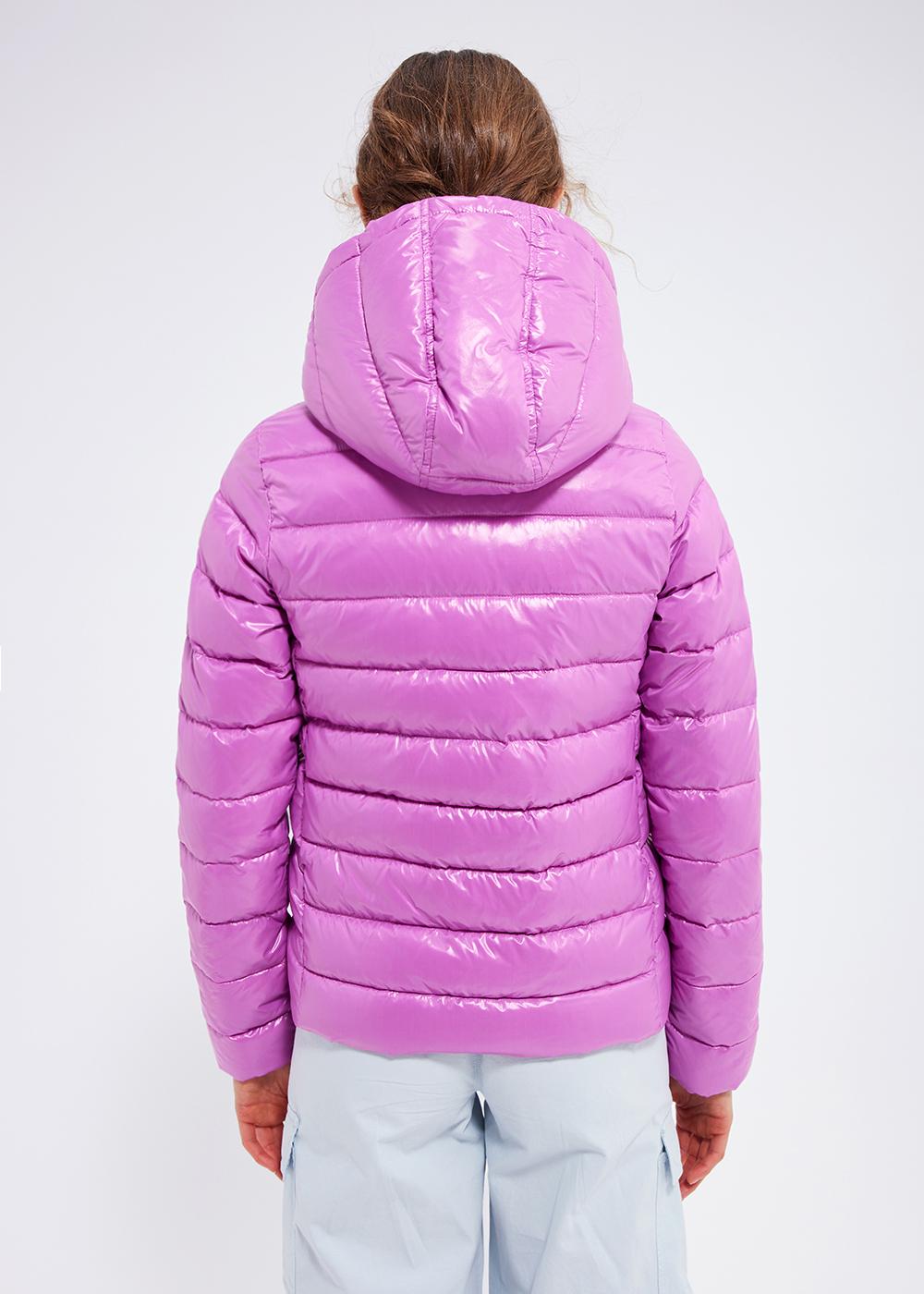 Women's Pyrenex Spoutnic Shiny hooded down jacket fuchsia-5