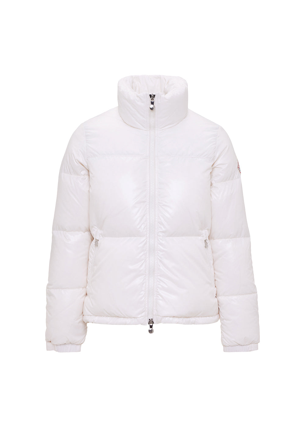 Kurze, glänzende Daunenjacke für Damen Pyrenex Goldin Milk-5