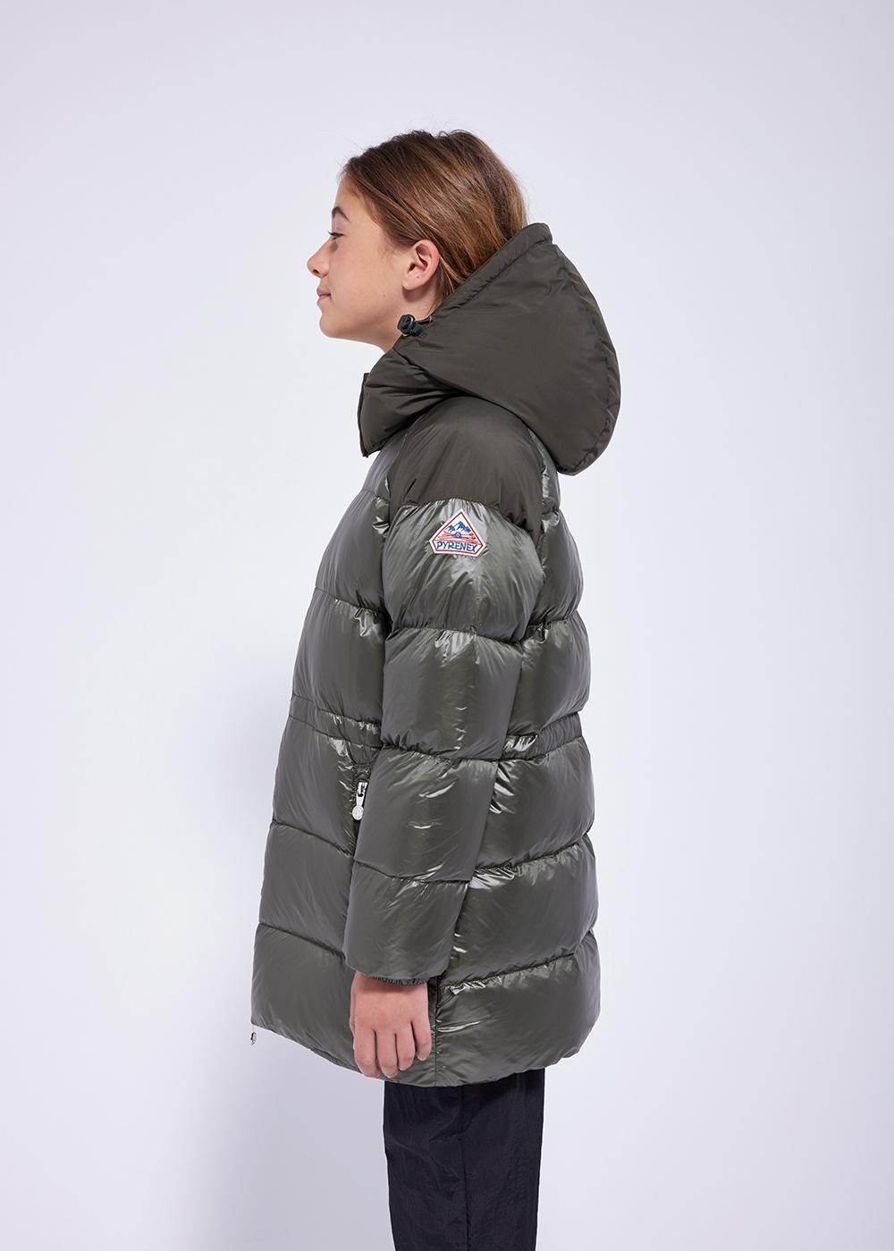 Fusion girl down jacket deep-khaki-3