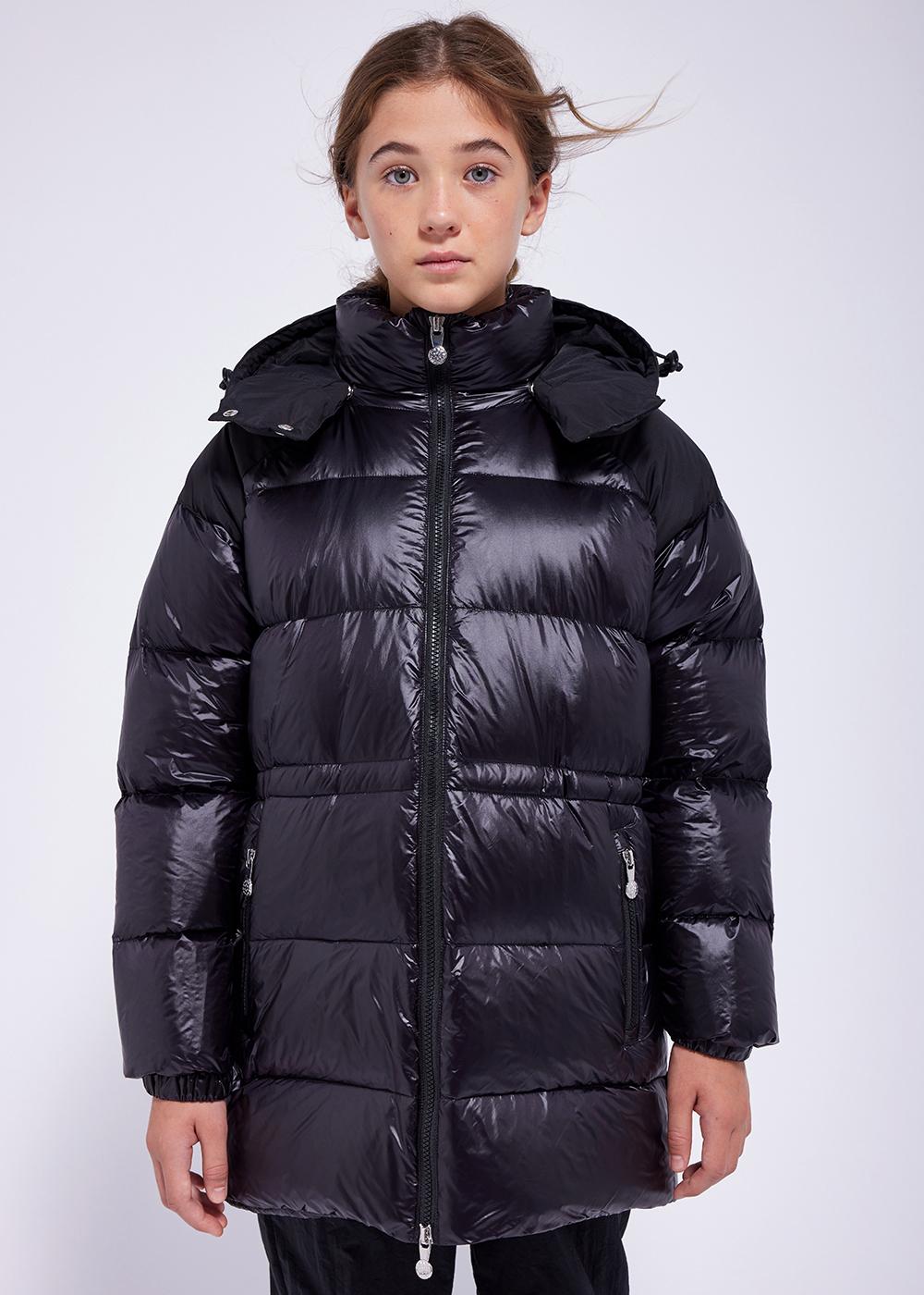 Fusion girl down jacket black-2