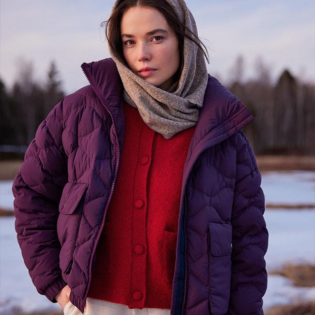 doudoune légère Enola femme aubergine