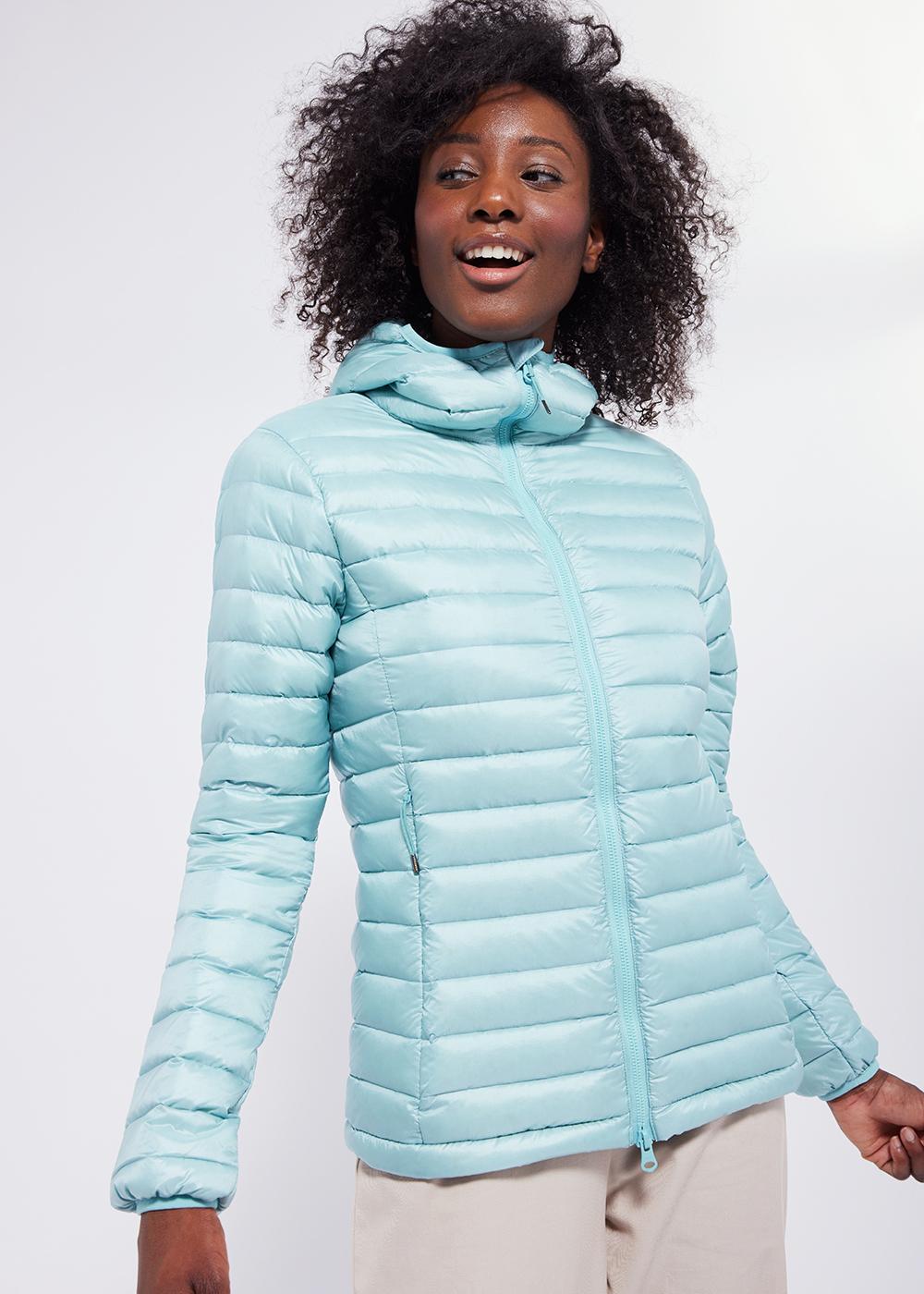 Masha Hooded light down jacket aquifer-1