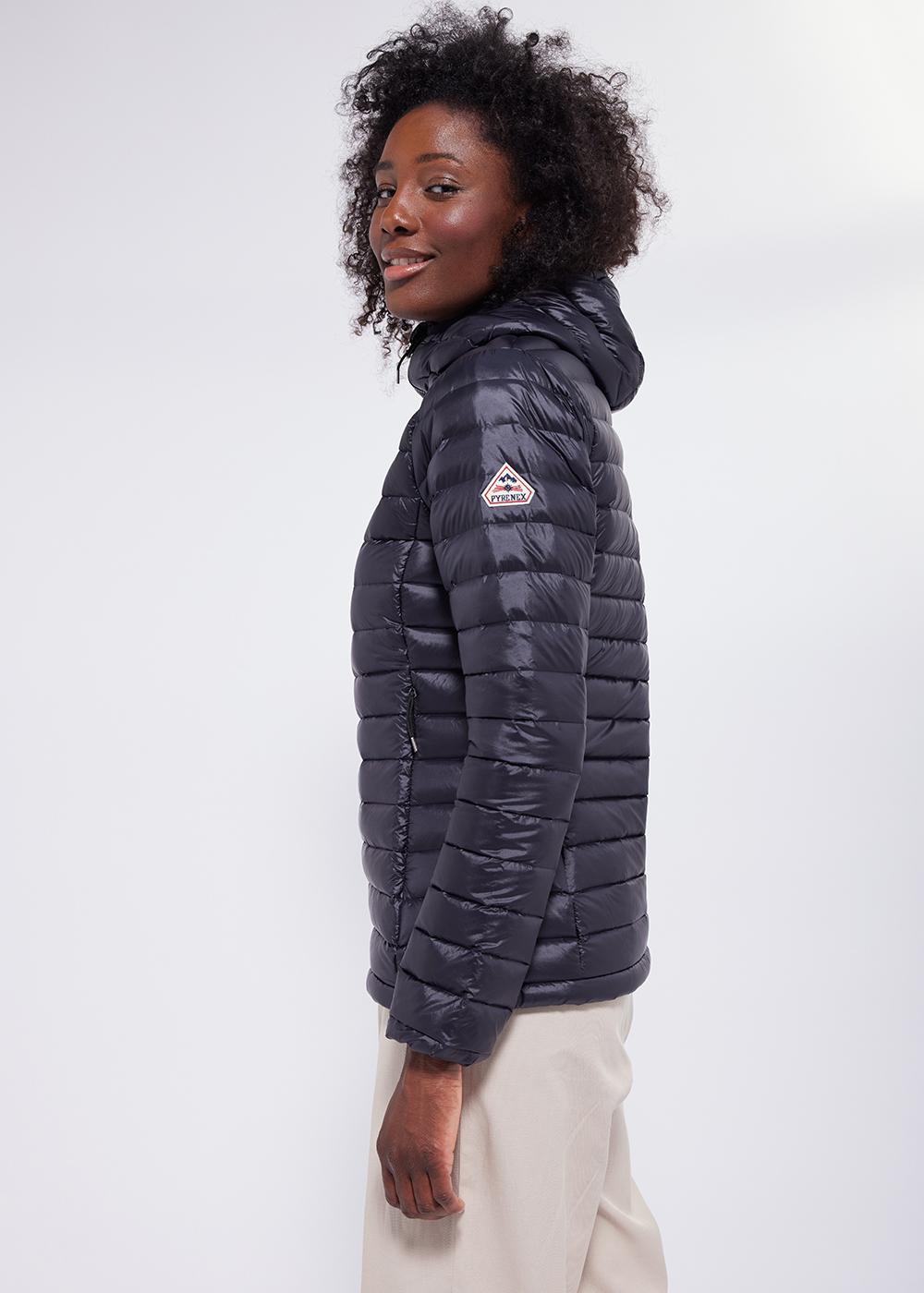 Masha Hooded light down jacket black