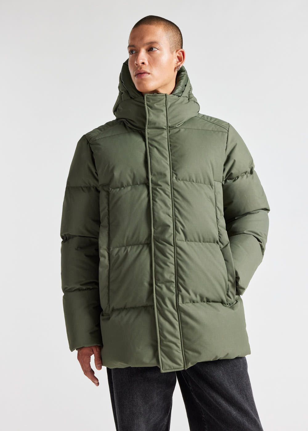 Recycelte Daunenjacke für Herren Pyrenex Phenix Deep Khaki-3