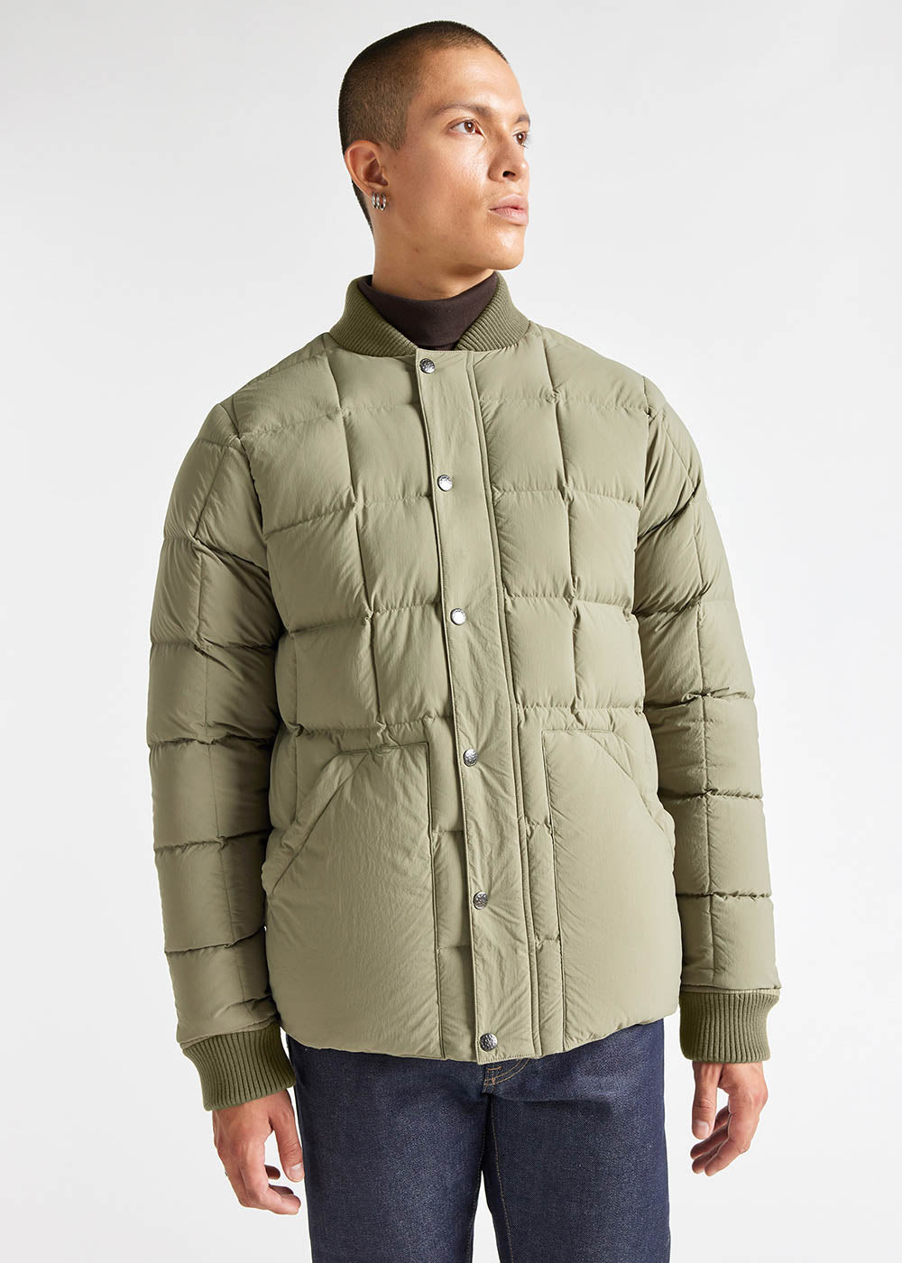 Pyrenex Flight Herren-Daunenjacke mit quadratischen Nähten Mermaid-3