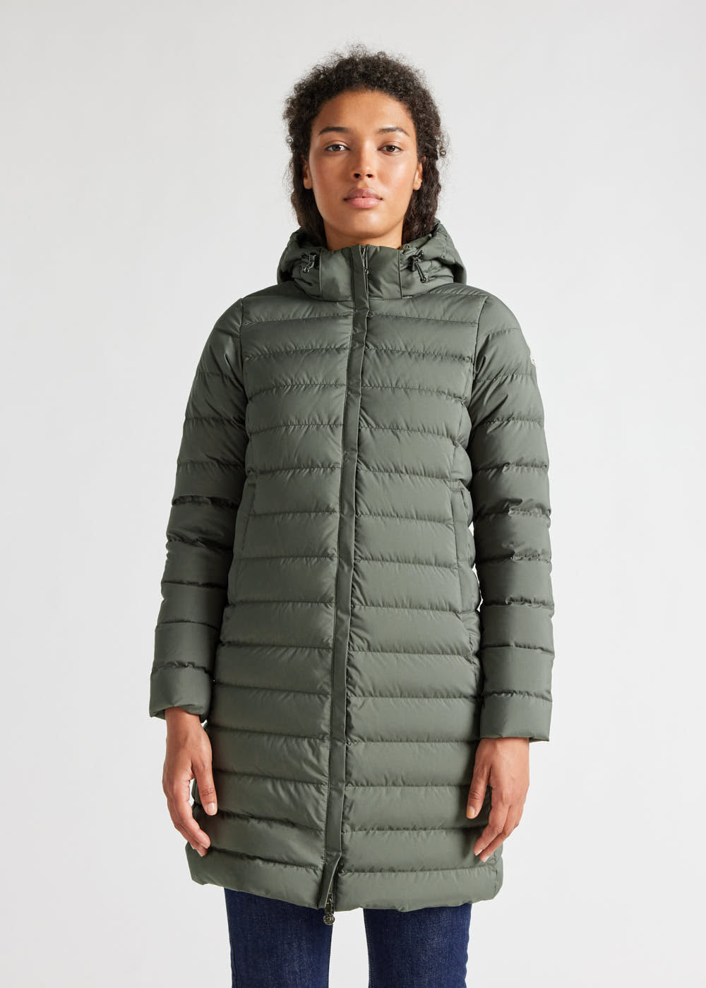 Women's Pyrenex Spoutnic mid-length down jacket deep-khaki