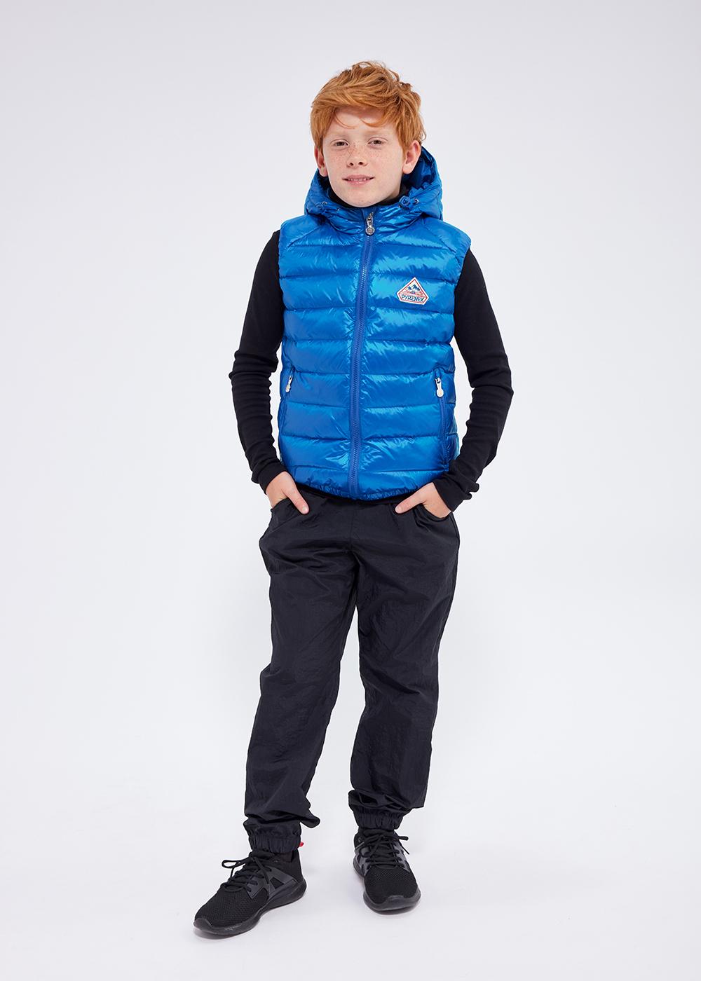 Kids' Pyrenex Cheslin hooded down vest adriatic