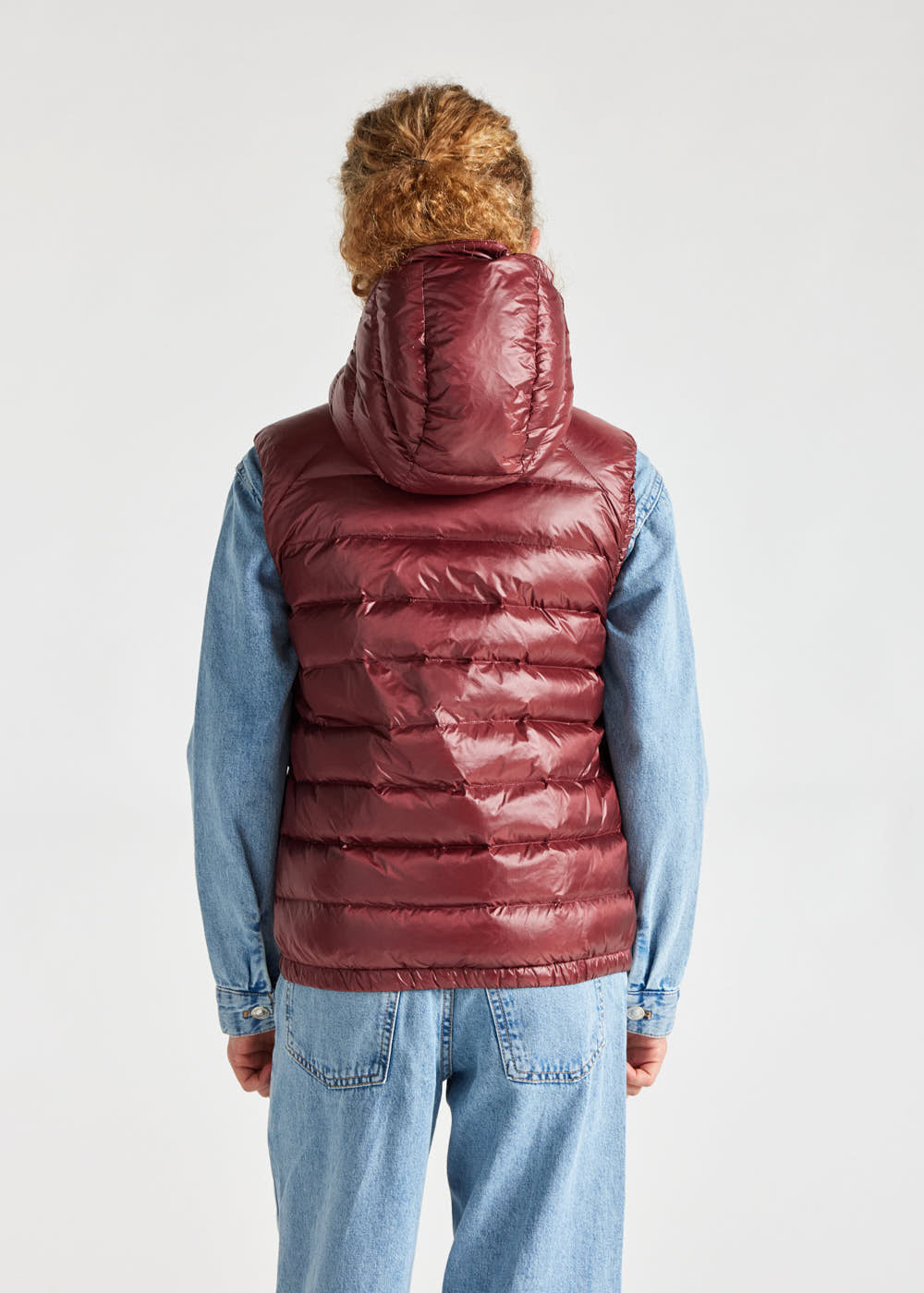 Kids' Pyrenex Cheslin hooded down vest syrah-8