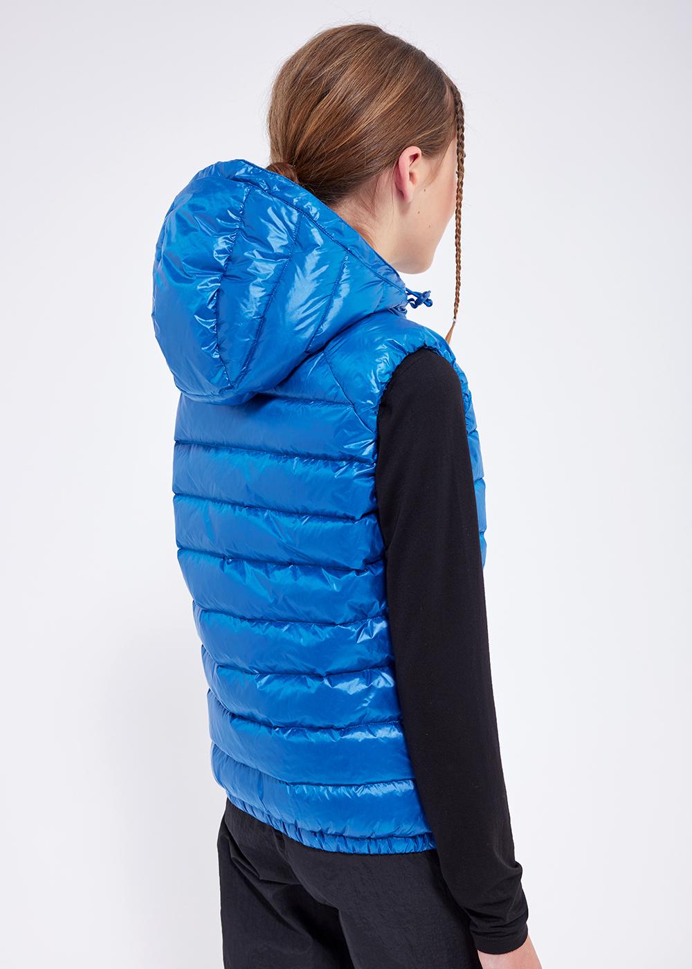 Kids' Pyrenex Cheslin hooded down vest adriatic