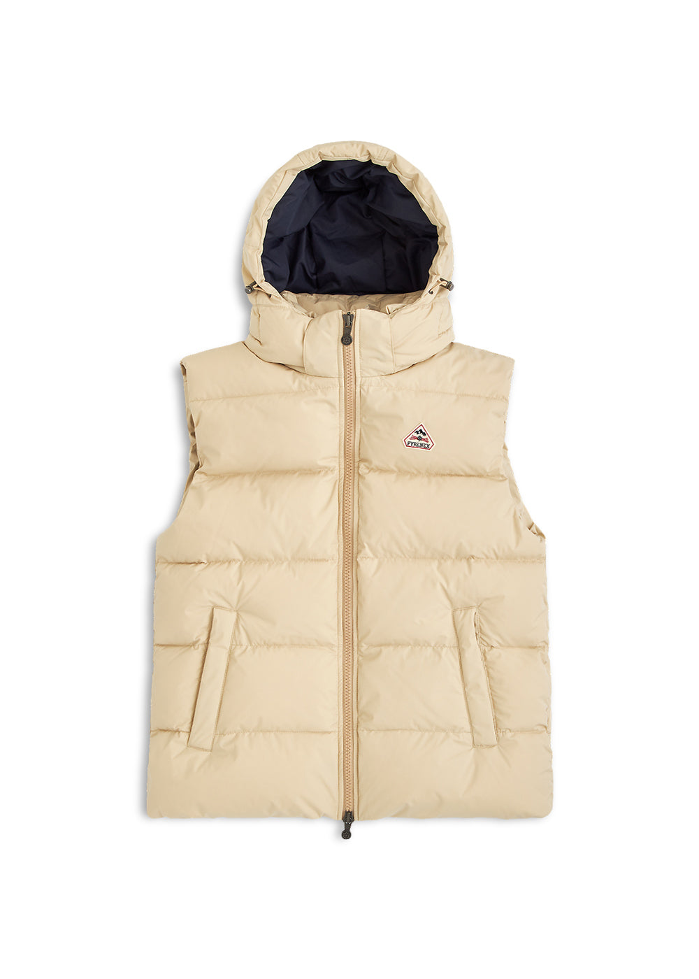 Pyrenex Spoutnic down vest with removable hood brown-rice-9