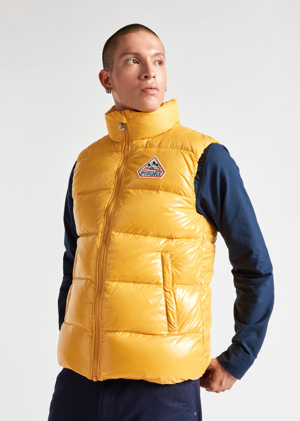 Pyrenex John unisex sleeveless down jacket yolk-1