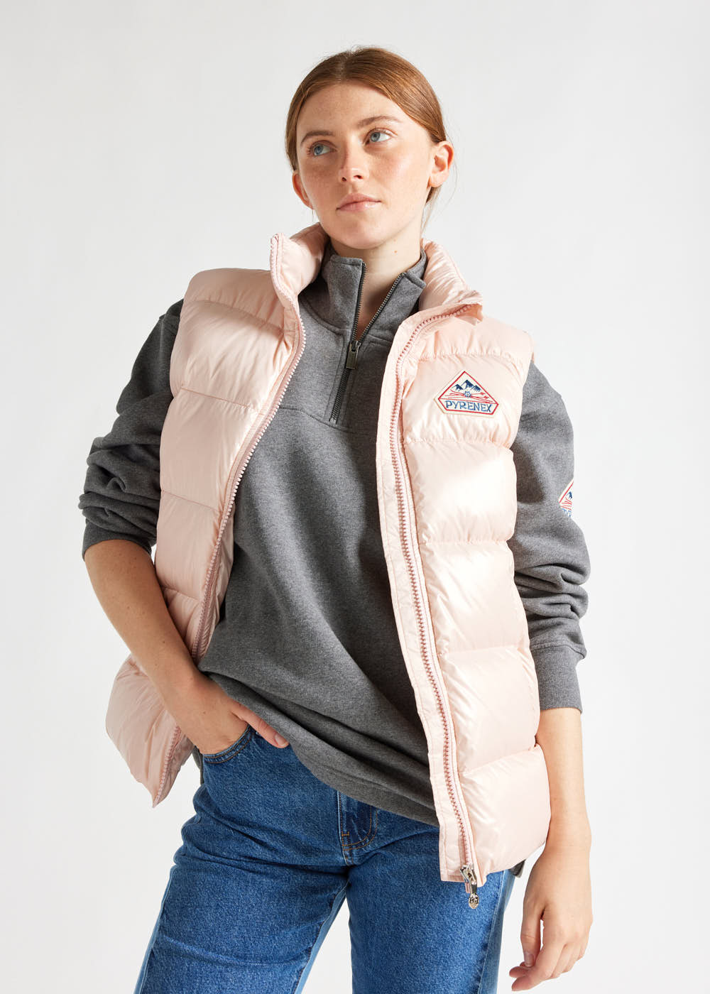 John Peach Whip Unisex Pyrenex ärmellose Daunenjacke-6