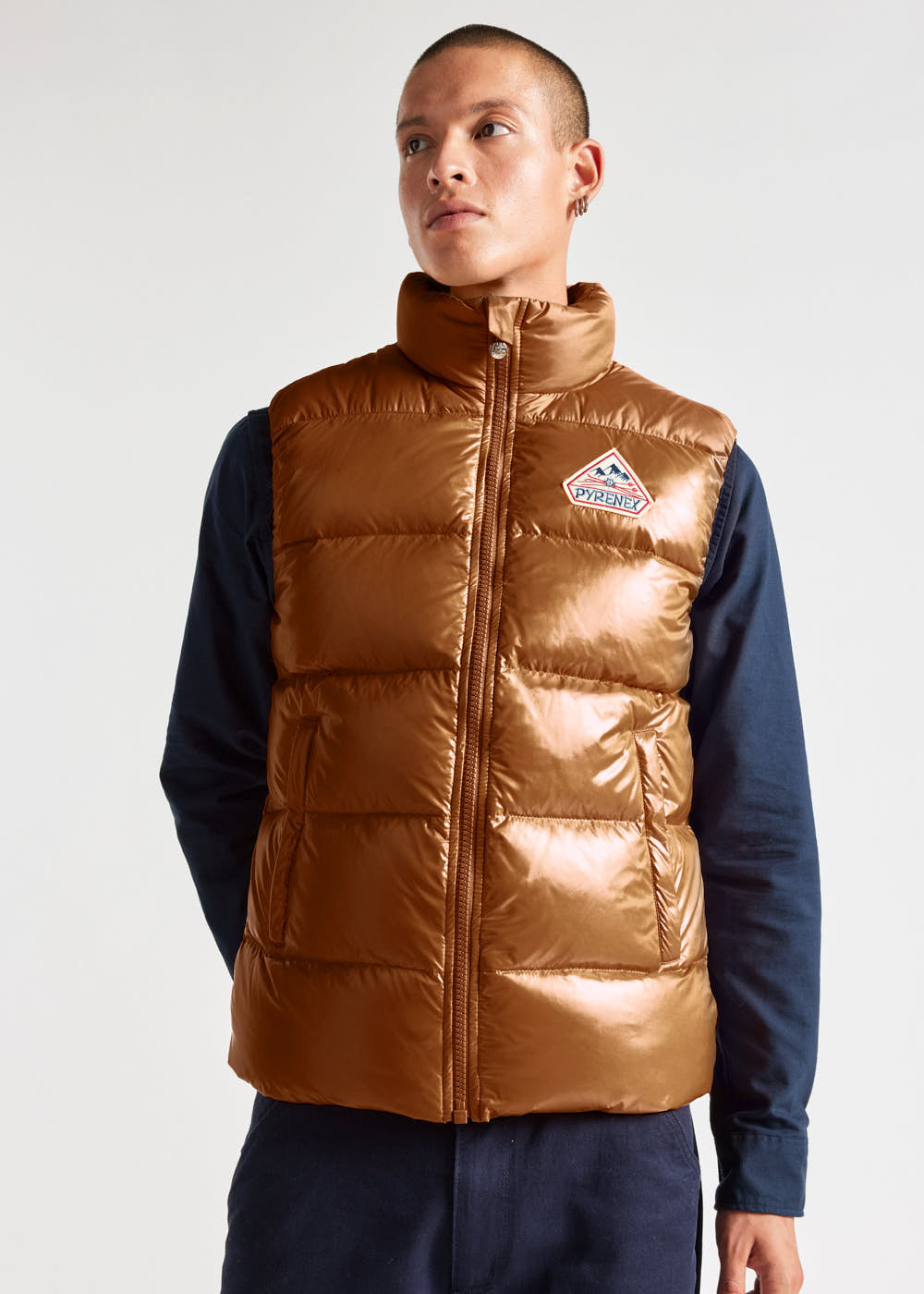 Pyrenex John unisex sleeveless down jacket terra-1