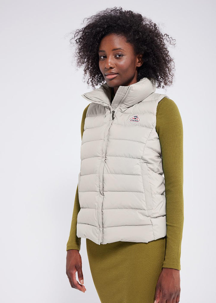 Ärmellose Daunenjacke für Damen Pyrenex Spoutnic Vest Brauner Reis