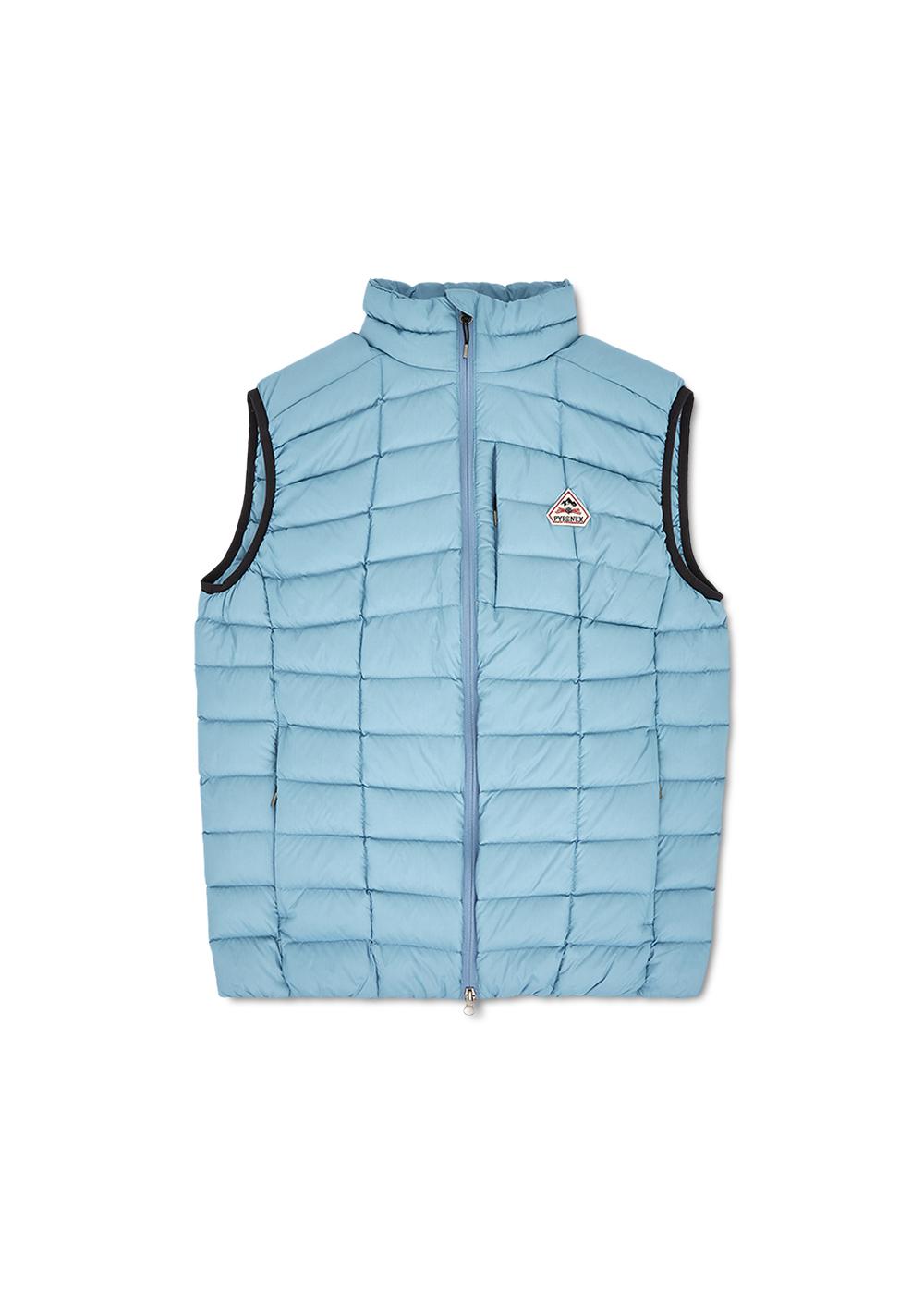 Men's Pyrenex Zenith lighweight and packable down vest dusty blue-5