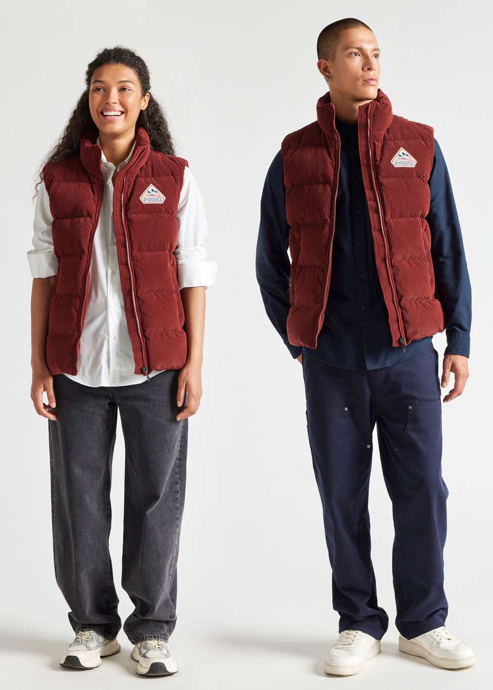 Pyrenex John ärmellose Daunenjacke aus Syrah-Cord-1