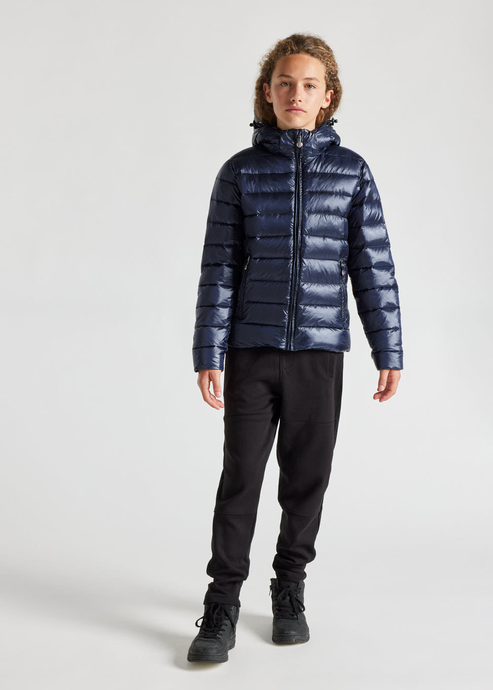 Spoutnic Shiny Kinder-Daunenjacke mit Kapuze Amiral-1