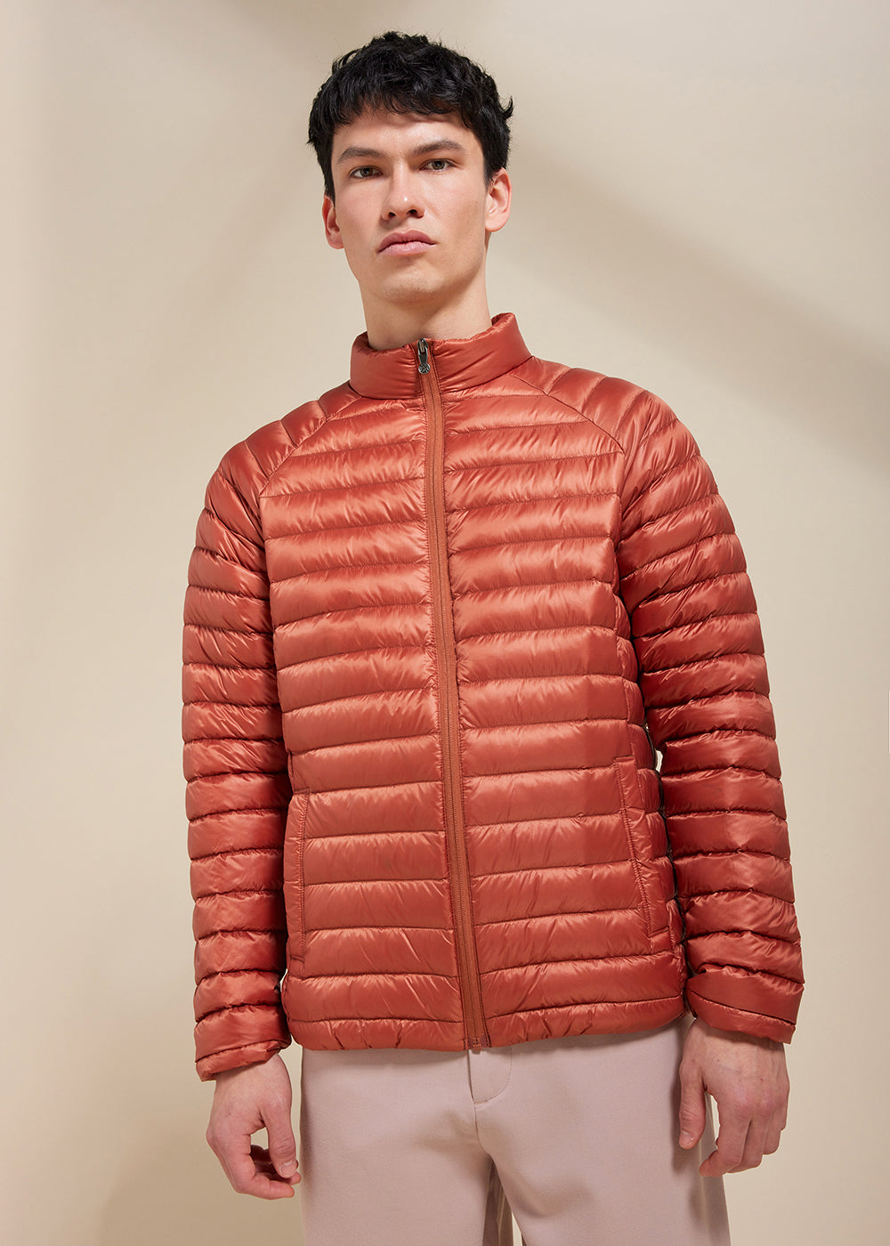 Mate light men down jacket terracotta-2