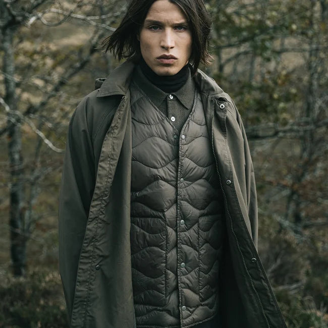 doudoune fine et parka kaki