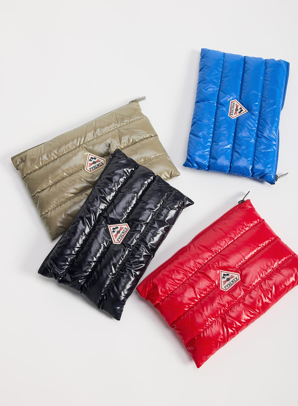 Pochette matelassée Pyrenex Down pouch vintage rouge-2