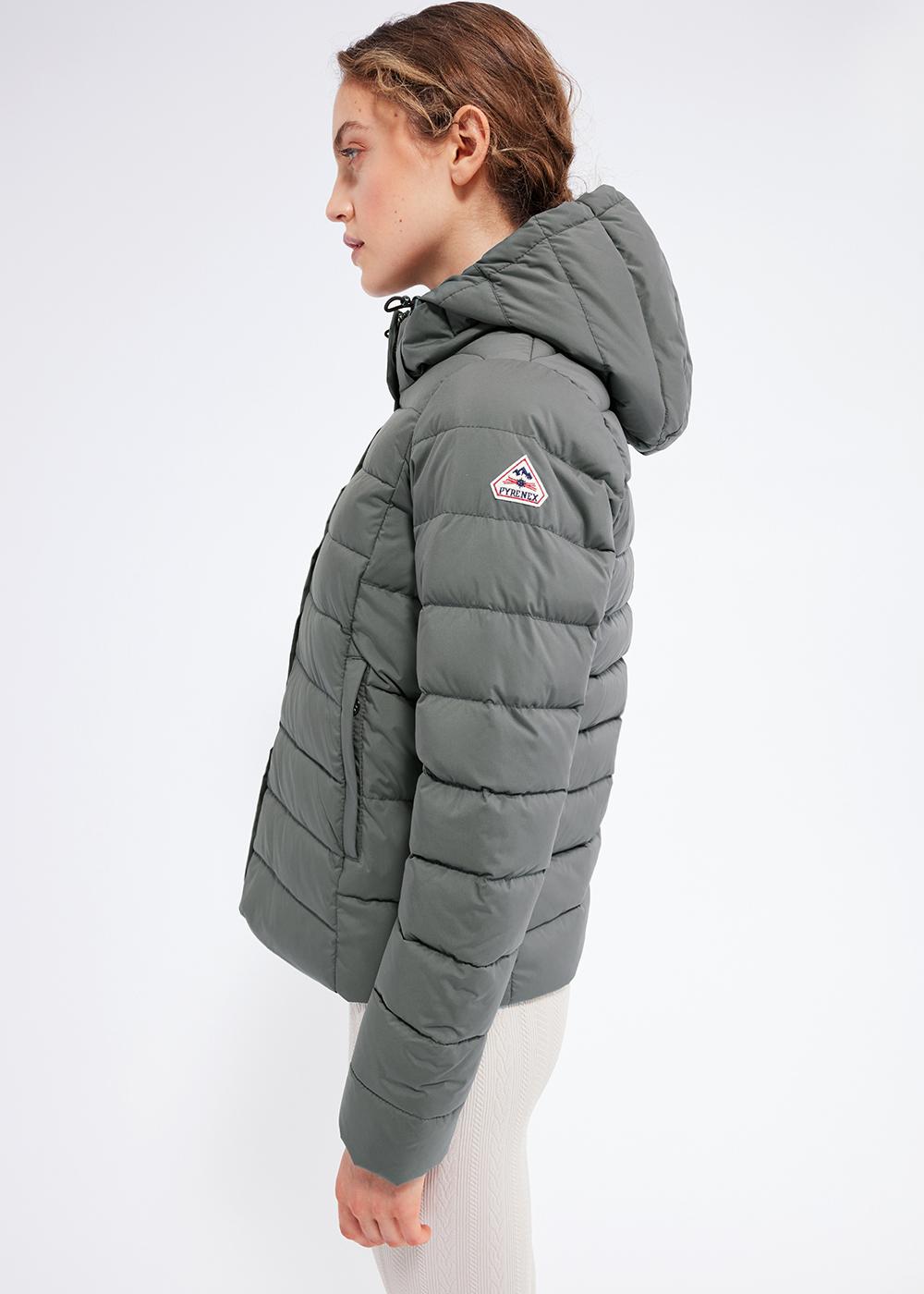 Pyrenex Spoutnic Damen-Daunenjacke mit abnehmbarer Kapuze. Tiefes Khaki-8