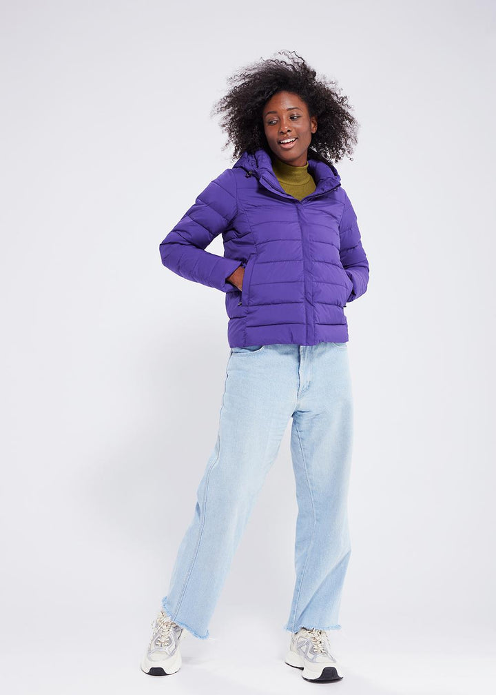 Pyrenex Spoutnic Damen-Daunenjacke mit abnehmbarer Kapuze Mulberry