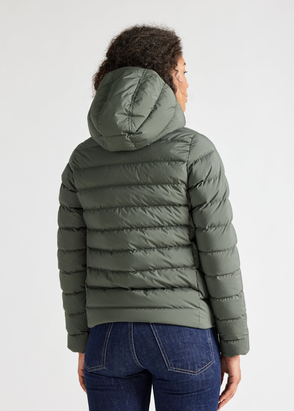 Pyrenex Spoutnic Damen-Daunenjacke mit abnehmbarer Kapuze. Tiefes Khaki-4